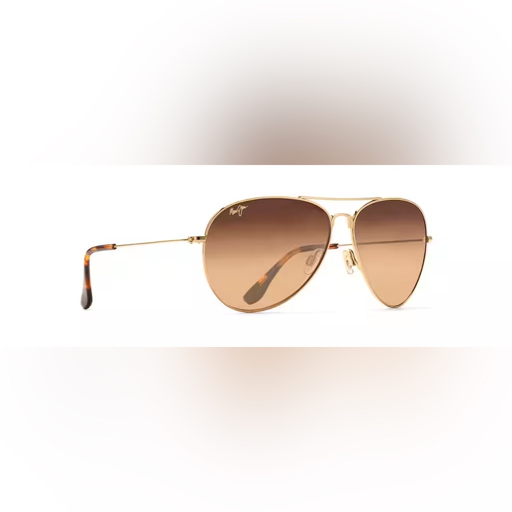 Maui Jim Gold HCL Bronze Mavericks Aviator Sunglasses $339
